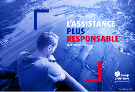 Visuel couverture rapport RSE Europ Assistance 2023